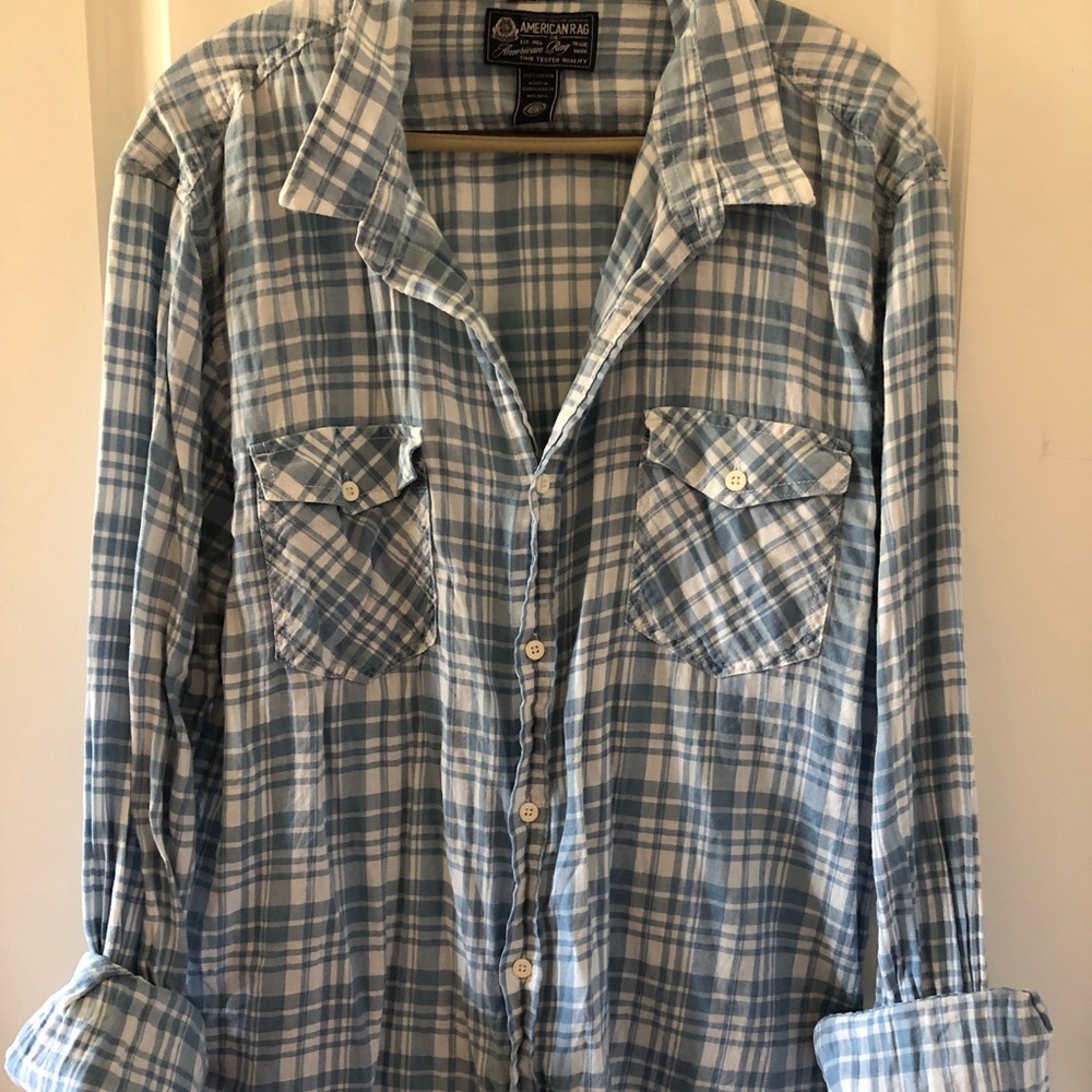American Rag XXL Men’s Button-Down Plaid Shirt